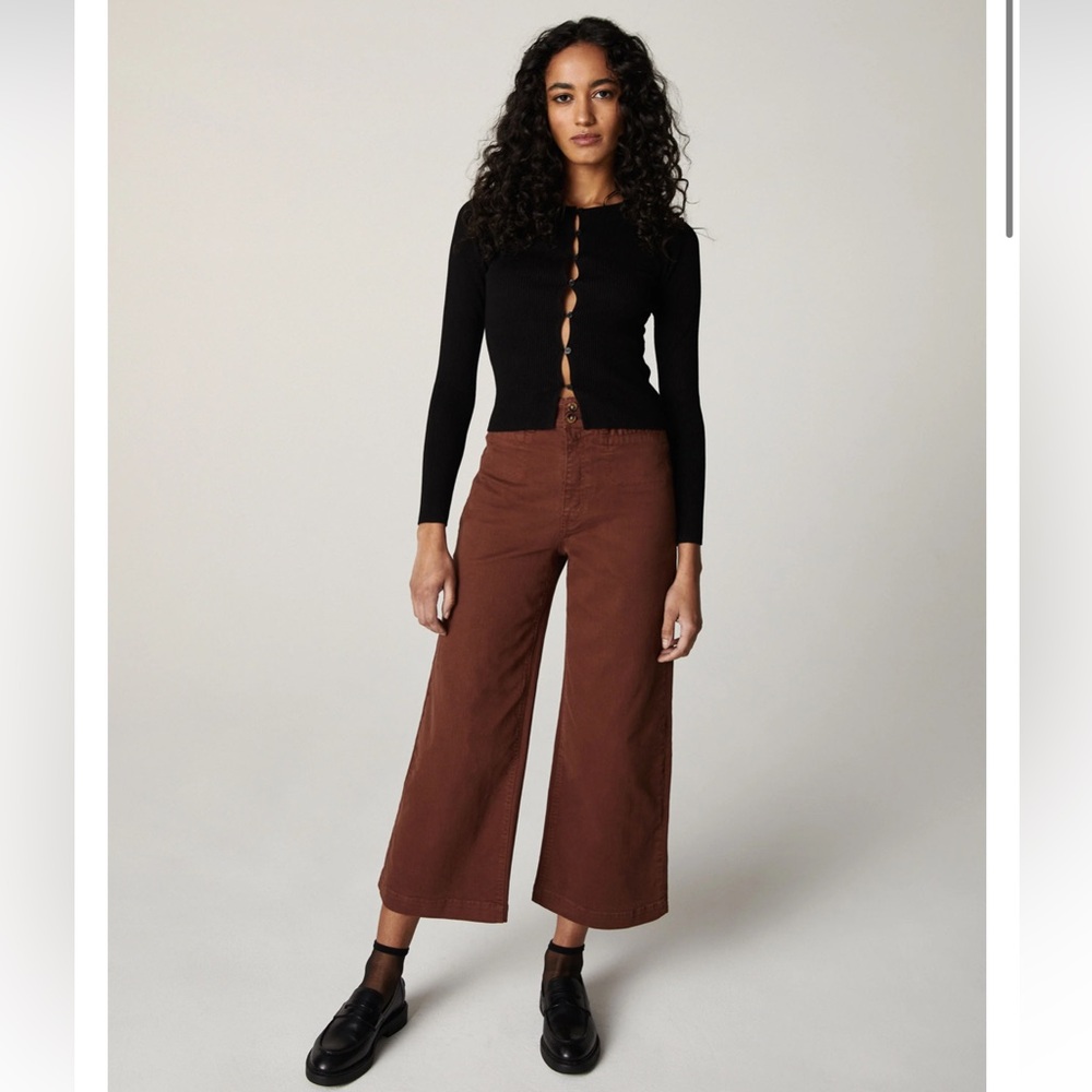 Unpublished Gemma High Rise Mod Sailor Cropped Jeans Women's Size 26‎ in Topanga
